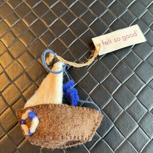 Felt So Good Seaside Sailboat Hanging Felt Decoration New with Tags
